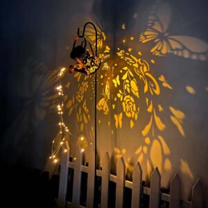Lampe Solaire Arrosoir Papillon