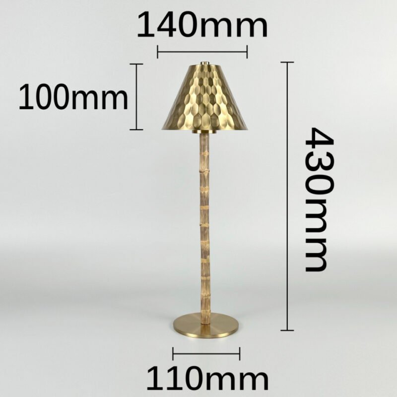 Lampe de Bureau Élégance Laiton Texturé