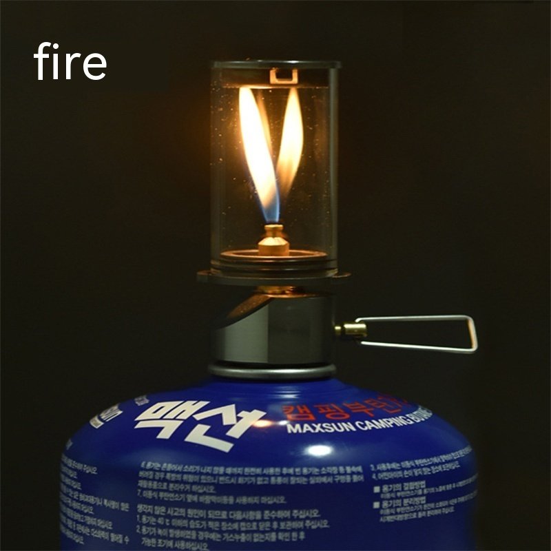 Lampe à gaz élégante en verre transparent