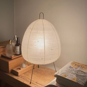 Lampe Cocon en Papier Sculpté - Éclat Minimaliste