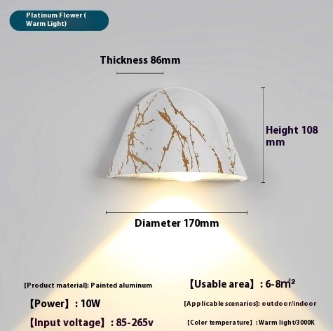 Applique Murale Minimaliste Extérieure Étanche