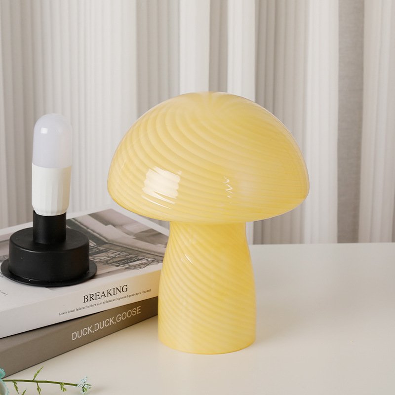 Lampe Champignon Élégante en Verre