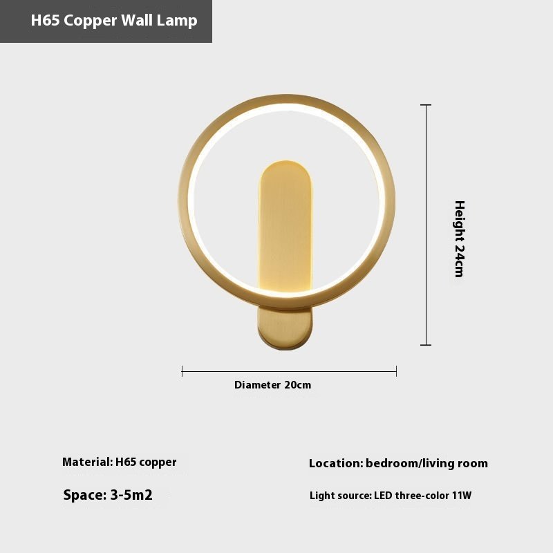 Élégante Applique Murale en Cuivre