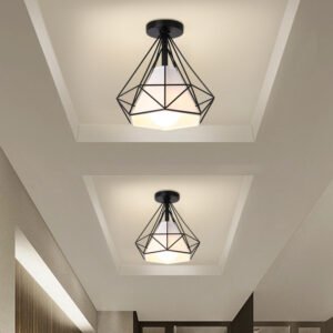 Plafonnier Européen en Fer Forgé