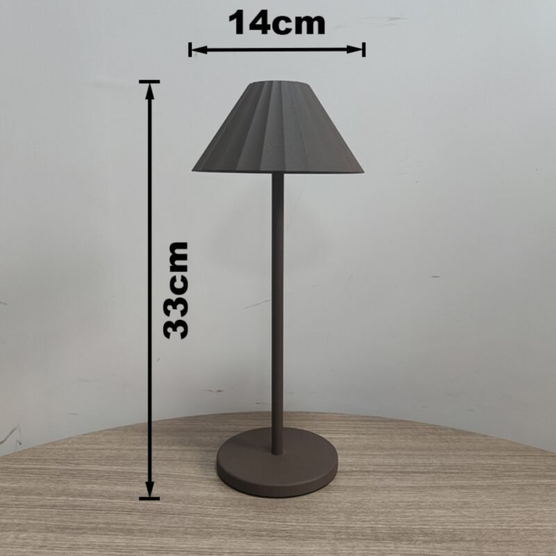 Lampe de Bureau Alliage à Abat-jour Conique Strié
