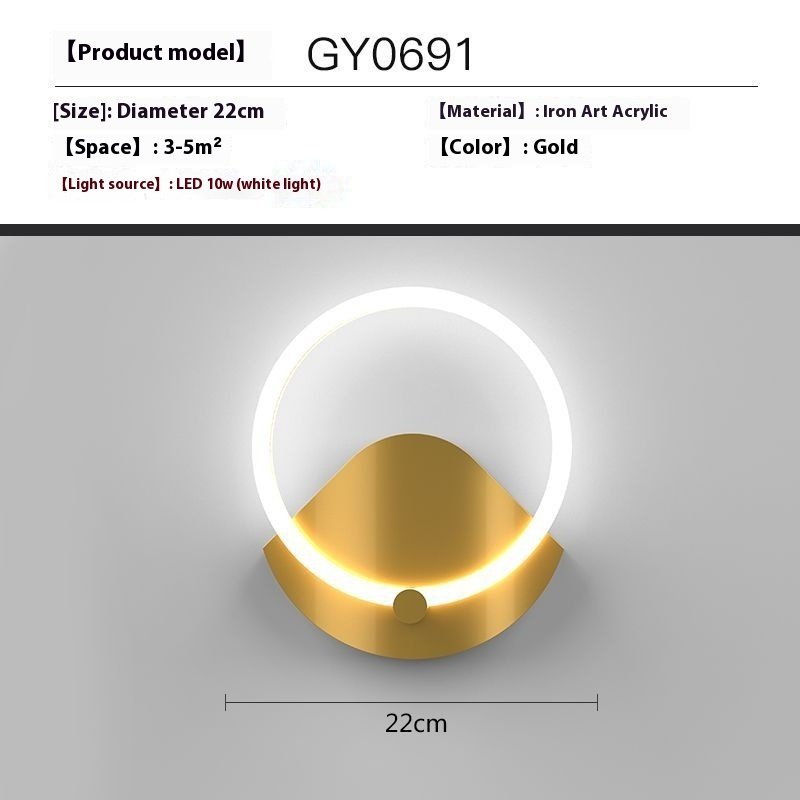 Applique Murale Losange Doré Élégant