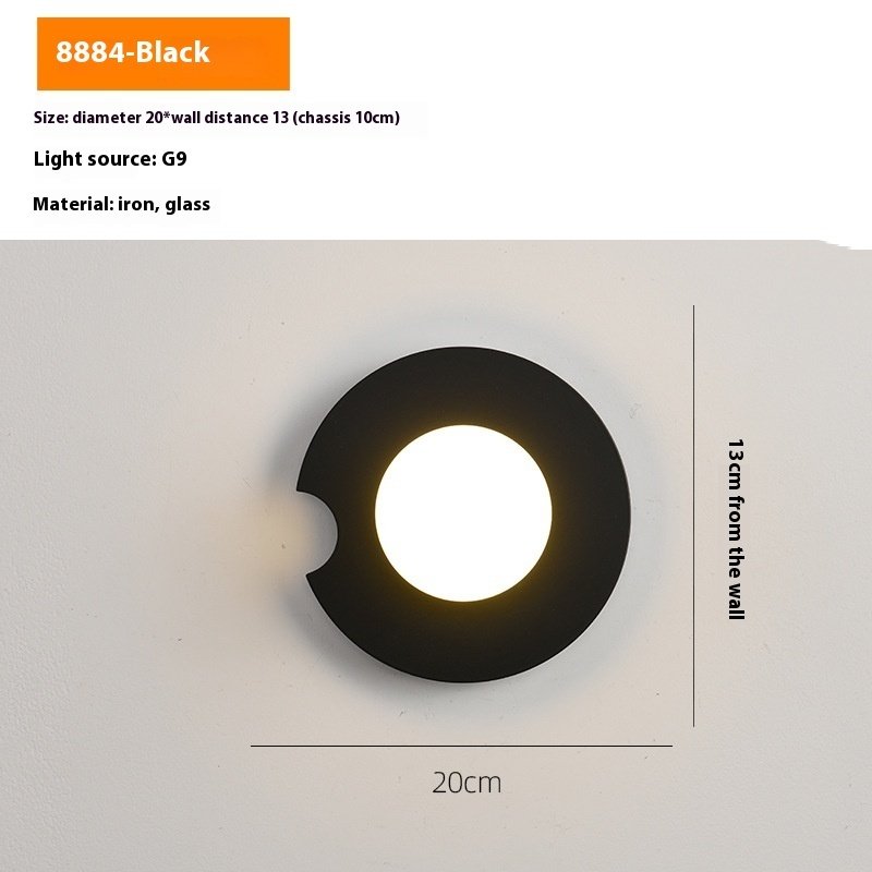 Applique Murale Cercle Doré Luxueux en Verre