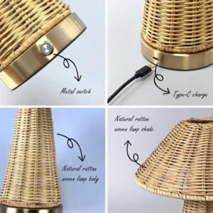 f0a29252-4740-4d85-96cb-850120e9f5ea.jpg Lampe de Table Tressée Texture Bohème