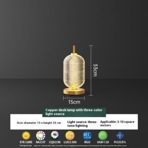 f4ad13ce-43ee-4191-bfbd-1c321beec7e0.jpg Lampe de Table en Acrylique Optique et Métal Doré