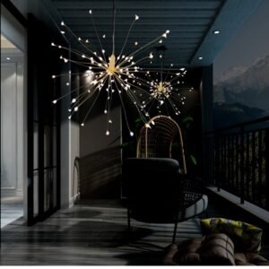 Suspension Spectaculaire Métallique Stellaire Noire