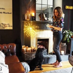 Suspension Spectaculaire Métallique Stellaire Noire