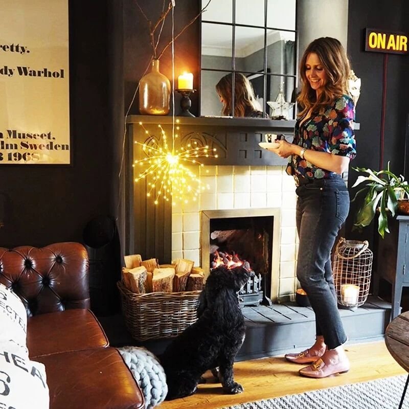 Suspension Spectaculaire Métallique Stellaire Noire