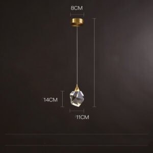 Suspension Cristal Luxueuse Reflets Modernes