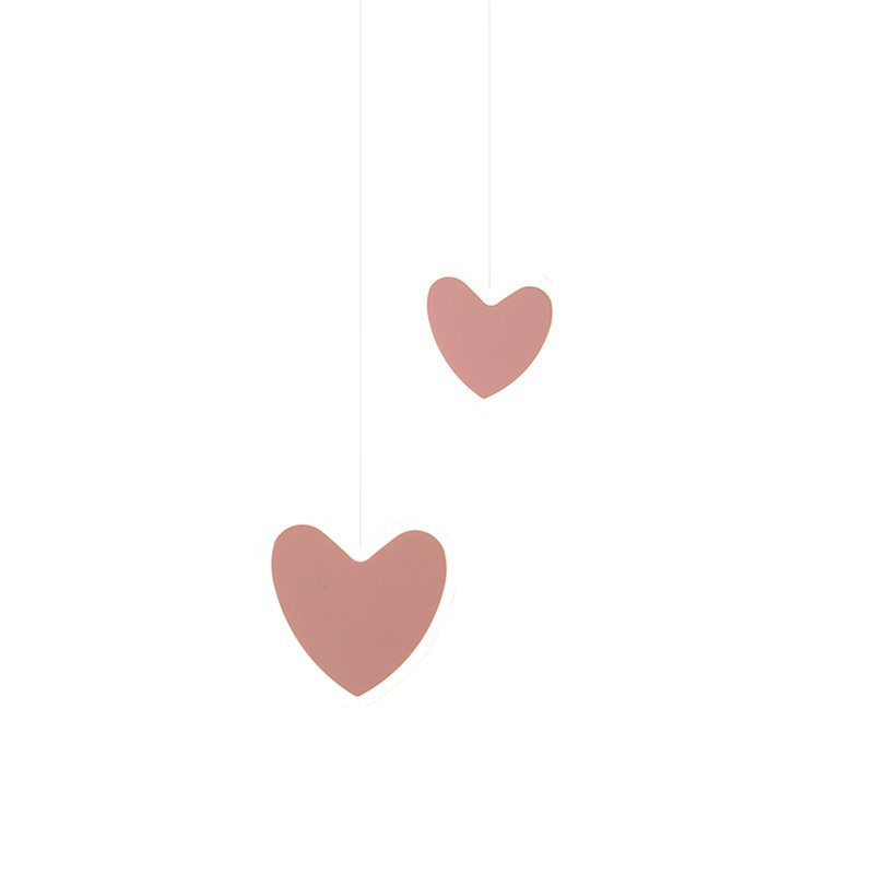 Suspension Rose Papillon en Fer avec Bordure Lumineuse