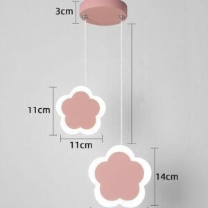 Suspension Rose Papillon en Fer avec Bordure Lumineuse