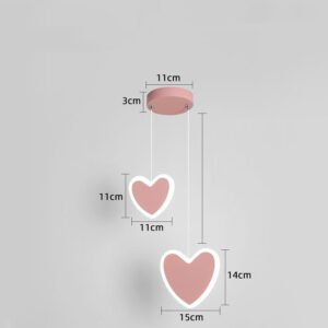 Suspension Rose Papillon en Fer avec Bordure Lumineuse