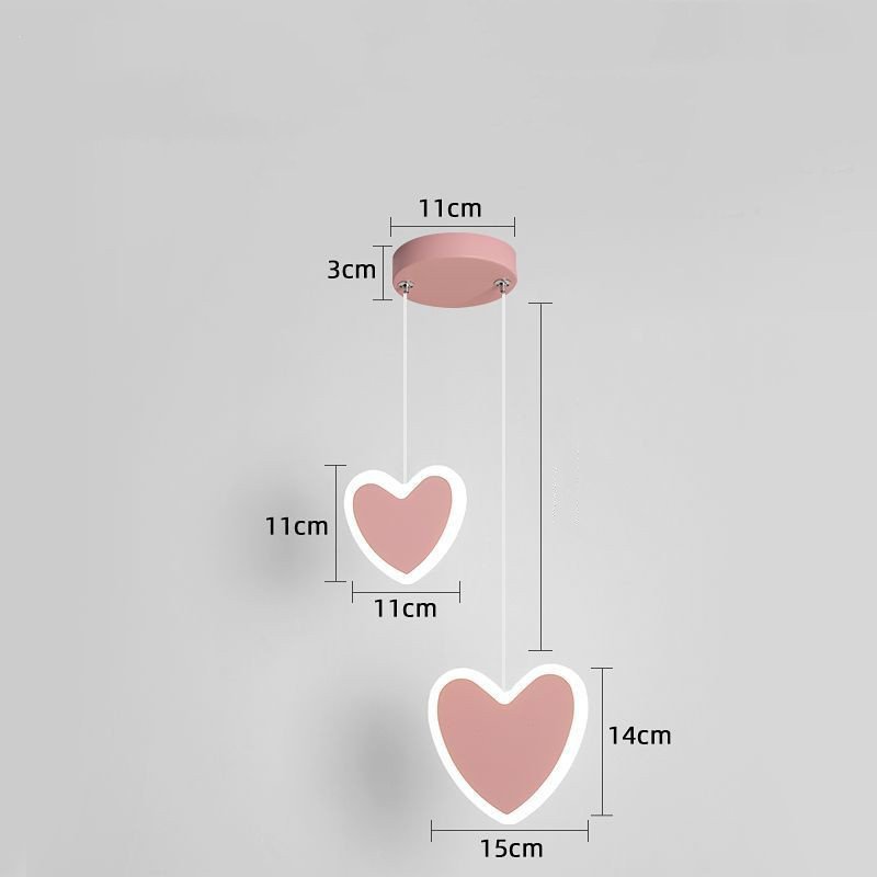 Suspension Rose Papillon en Fer avec Bordure Lumineuse