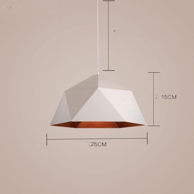 Suspension Nordique Géométrique en Métal Noir et Cuivré