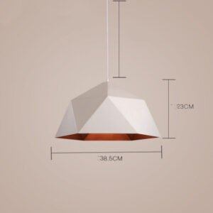 Suspension Nordique Géométrique en Métal Noir et Cuivré