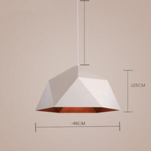 Suspension Nordique Géométrique en Métal Noir et Cuivré