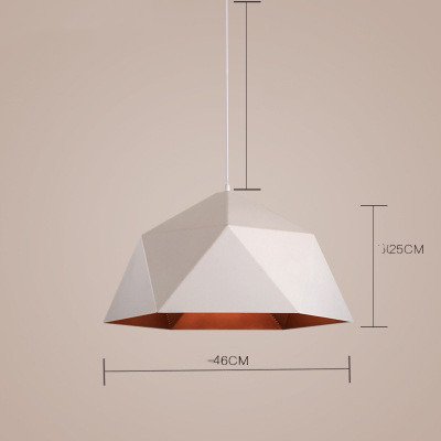 Suspension Nordique Géométrique en Métal Noir et Cuivré