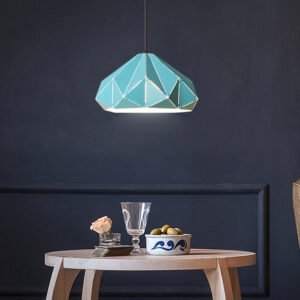 Suspension Nordique Géométrique en Métal Noir et Cuivré