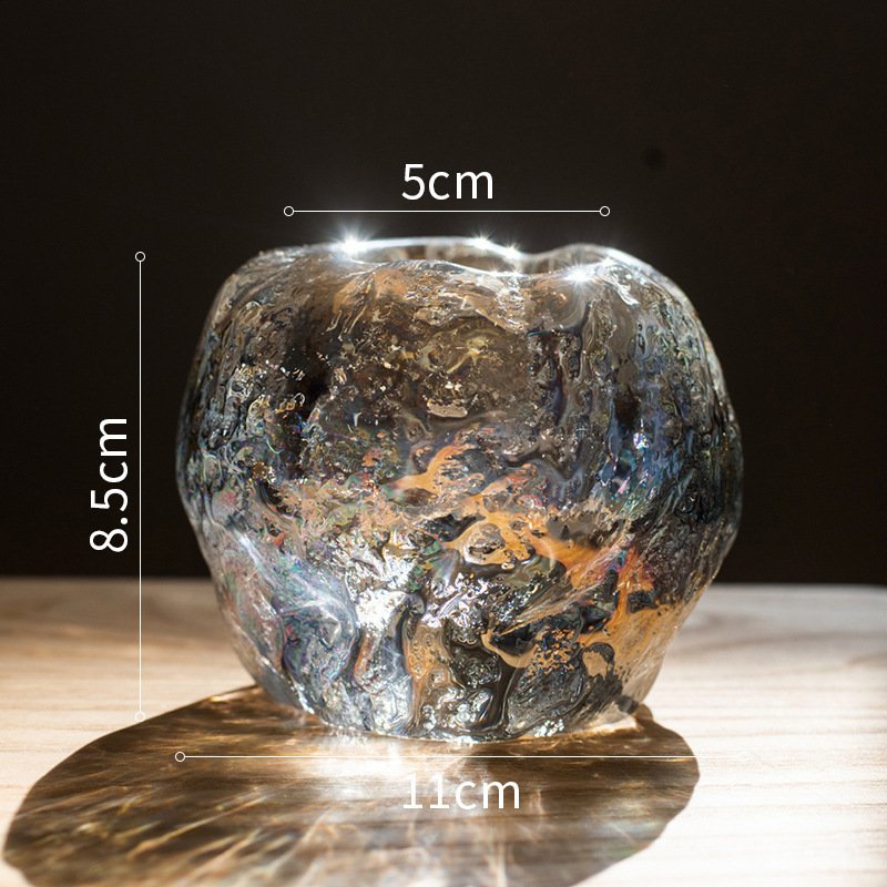 Photophore en Verre Texturé Immaculé