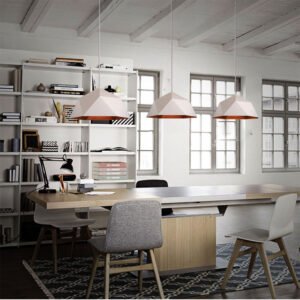 Suspension Géométrique Noir Épuré en Laiton