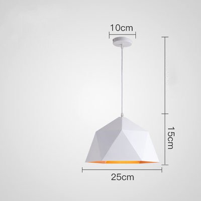 Suspension Géométrique Noir Épuré en Laiton