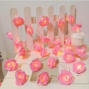 Guirlande Lumineuse Fleurs de Rose LED Éclat Satiné