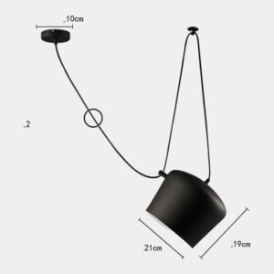 Chandelier LED en Aluminium Géométrique Contemporain