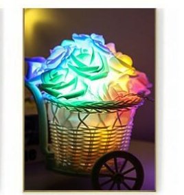 Guirlande Lumineuse Fleurs de Rose LED Éclat Satiné