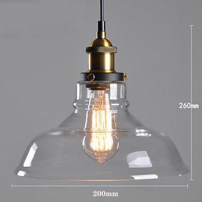 Suspension en Verre Nordique à Reflets Dorés