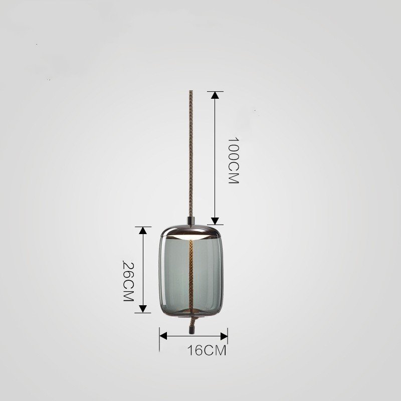 Suspension en Verre Ambre Minimaliste Élégante