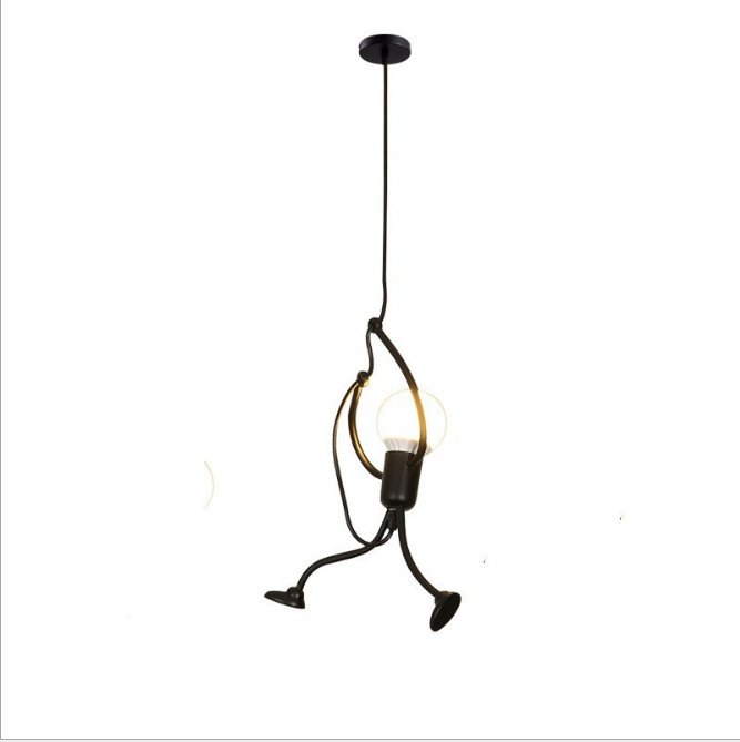 2220865119853.jpg Suspension Personnage en Métal Noir Épurée