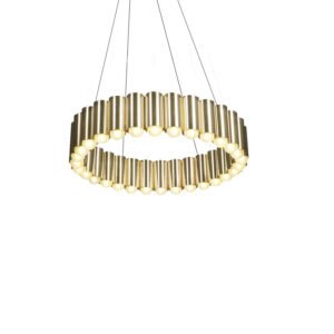 Lustre Nordic Circulaire en Laiton Brossé