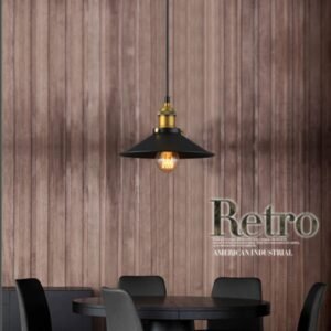 Suspension Industrielle avec Accents de Laiton