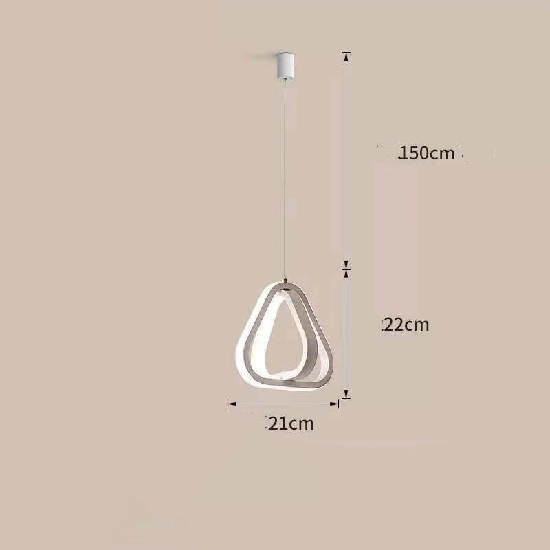 Suspension Géométrique Minimaliste en Métal Noir et Blanc