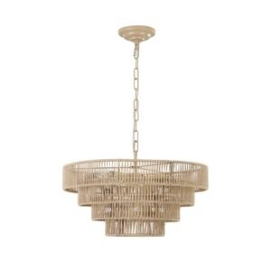 Lustre Tiers de Raphia Contemporain