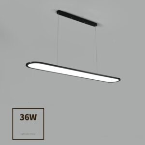 Suspension Élégante Poisson Minimaliste en Métal Noir et PMMA