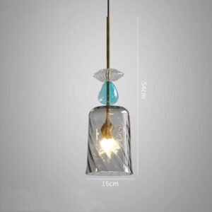Suspension Élégante en Verre Coloré Unique