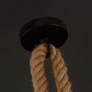 Suspension Corde Chanvre Tressée Industrial Chic