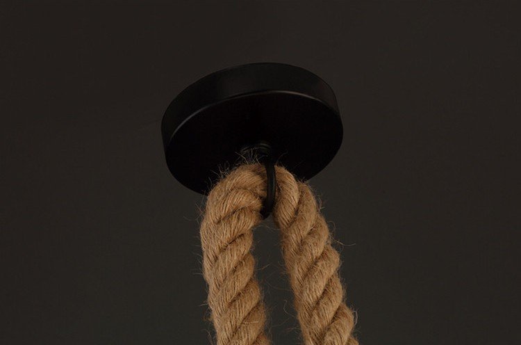 Suspension Corde Chanvre Tressée Industrial Chic