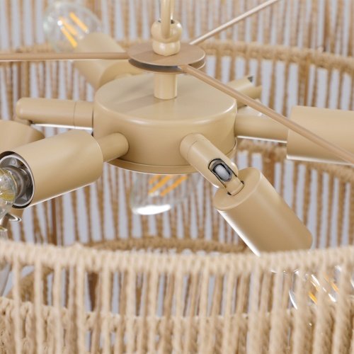 Lustre Tiers de Raphia Contemporain