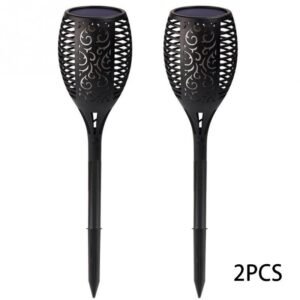 Torche Solaire Extérieure LED avec Effet Flamme Dansante