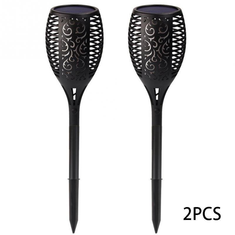 Torche Solaire Extérieure LED avec Effet Flamme Dansante