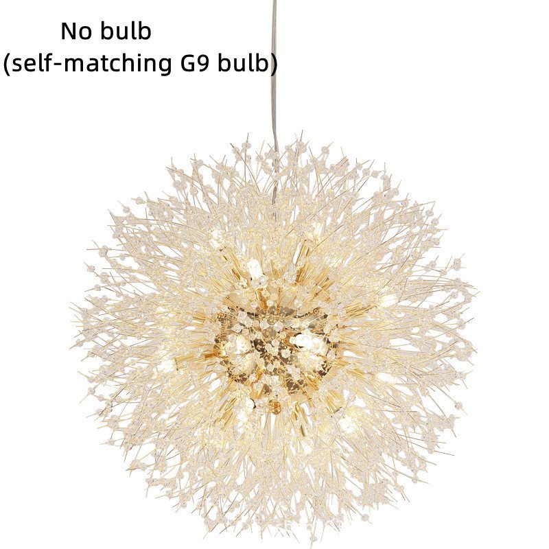 Lustre Cristal 'Dandelion' à Réflets Dorés