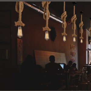 Suspension Corde Chanvre Tressée Industrial Chic