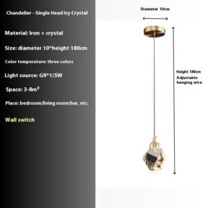 Suspension Cristal Luxueuse Reflets Modernes