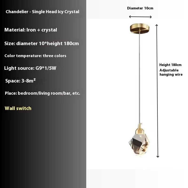 Suspension Cristal Luxueuse Reflets Modernes